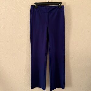Jones New York Pull On Pants Straight Leg Ponte Royal Blue Women’s Size Medium